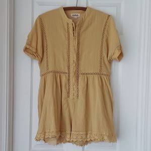 Listicle short sleeve romper